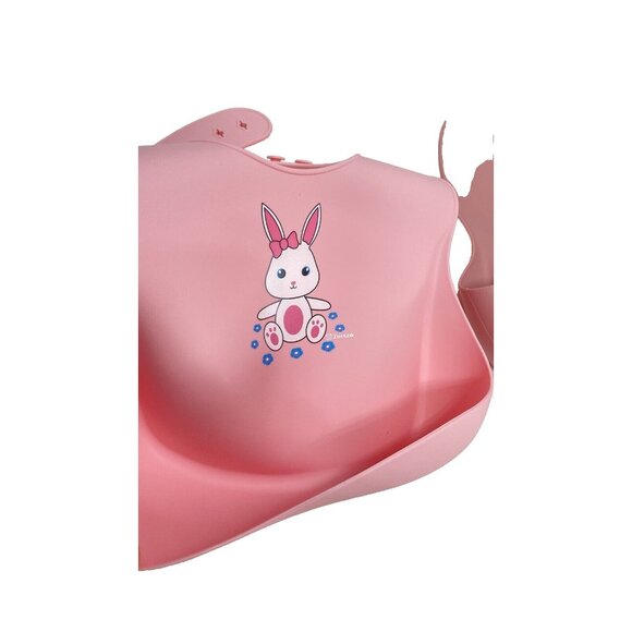 2pc Baby Silicone Bibs New - Picture 4 of 11